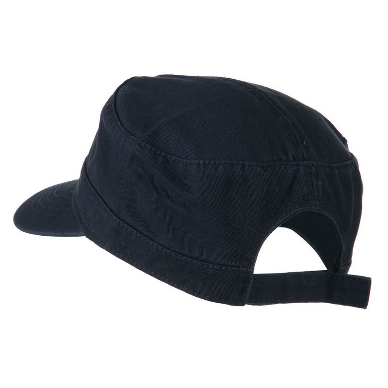 OTTO Garment Washed Adjustable Army Cap - Navy OSFM - Image 2